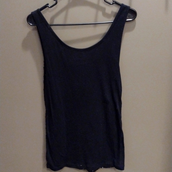 Old Navy Sequined Tank Top, Black, Size large - Picture 3 of 5